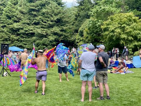 groupe dansant dans Golden Gate Park