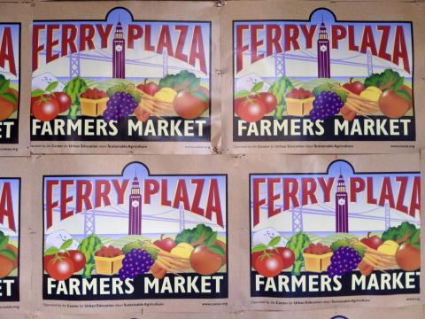  Affiche pour le grand Farmers Market au Ferry Building San Francisco